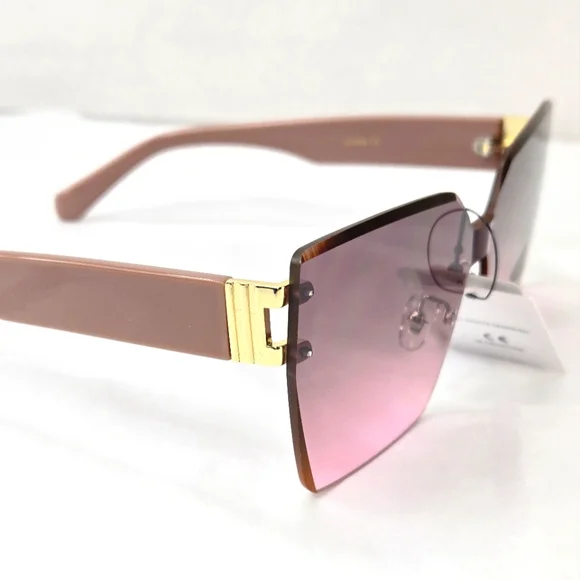 Giselle Rimless Gradient Lens Contemporary Collection Women's Sunglasses - Picture 6 of 10